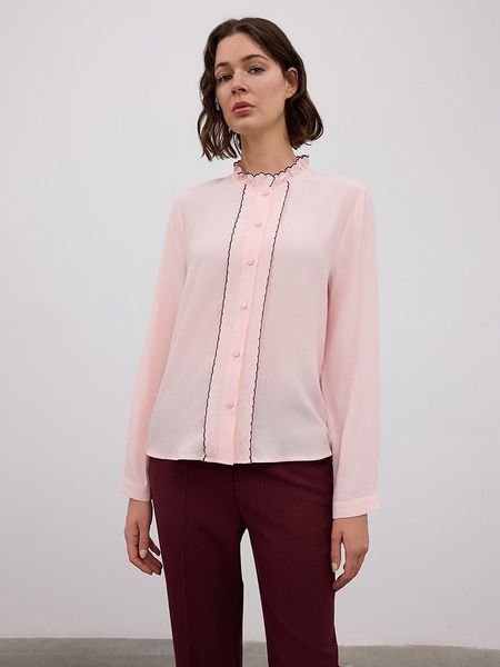 BGN Bluzka w kolorze jasnoróżowym rozmiar: 38. Różowe bluzki BGN, bez wzorów, z wiskozy, bez kołnierzyka, bez ramiączek. Za 156,45 zł.