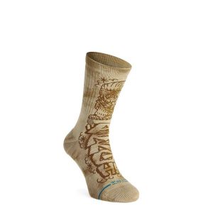 Skarpety Stance DJ Chewie Crew. Brązowe skarpetki Stance, bez wzorów. Za 59,99 zł.