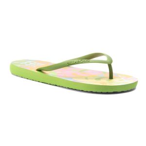 Japonki plażowe damskie Billabong Dama moss meadow. Zielone klapki Billabong, bez wzorów, bez obcasa. Za 35,99 zł.