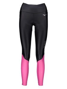 Mizuno Legginsy "BG3000" w kolorze czarno-jasnoróżowym do biegania rozmiar: M. Czarne legginsy sportowe Mizuno, m, bez wzorów, z materiału, do biegania. Za 105,88 zł.