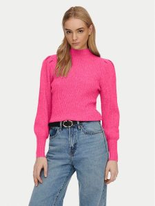 ONLY Sweter Katia 15232494 Różowy Regular Fit. Czerwone swetry klasyczne ONLY, l, z syntetyku, bez kołnierzyka. Za 169,99 zł.