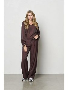 &Co Woman Spodnie "Solana" w kolorze brązowym rozmiar: 3XL. Brązowe spodnie z wysokim stanem &Co Woman, bez wzorów, z materiału, z podwyższonym stanem. Za 205,45 zł.