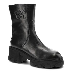 Czarne Botki Carinii Wygodne Skórzane Buty Damskie. Czarne botki Carinii, bez wzorów, ze skóry, bez obcasa, na obcasie, bez zapięcia. Za 379,00 zł.