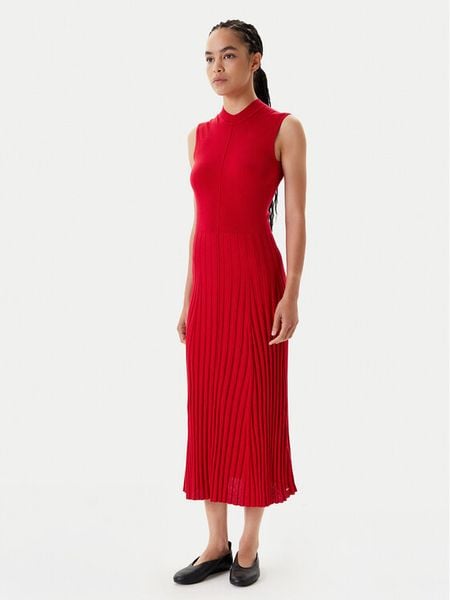 Tommy Hilfiger Sukienka dzianinowa WW0WW45653 Czerwony Slim Fit. Czerwone sukienki TOMMY HILFIGER, xl, bez wzorów, z dzianiny, bez kołnierzyka, bez ramiączek. Za 579,99 zł.