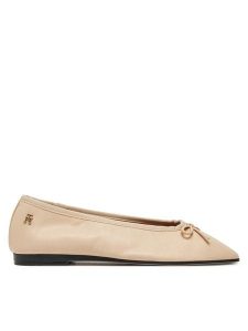 Tommy Hilfiger Baleriny Soft Leather Ballerina Bow FW0FW08355 Różowy. Czerwone balerinki TOMMY HILFIGER, bez wzorów, ze skóry, bez obcasa, bez zapięcia. Za 259,99 zł.