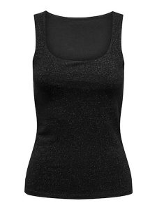 ONLY Top w kolorze czarnym rozmiar: XL. Czarne topy ONLY, xl, bez wzorów, bez kołnierzyka, bez ramiączek. Za 61,46 zł.