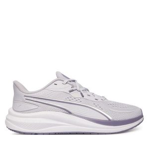 Buty do biegania Puma. Fioletowe buty sportowe Puma, bez wzorów, bez zapięcia, do biegania. Za 249,99 zł.