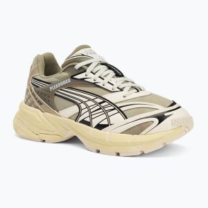 Buty PUMA X Pleasures Velophasis Overdyed. Brązowe buty sportowe Puma, bez wzorów, bez zapięcia. Za 349,99 zł.
