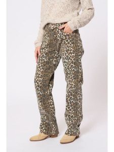 Cream Spodnie "Henny" w kolorze brązowo-beżowym rozmiar: W27/L32. Brązowe jeansy Cream, z aplikacjami, ze skóry. Za 74,11 zł.