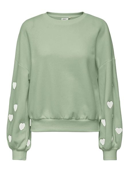 ONLY Bluza w kolorze jasnozielonym rozmiar: M. Zielone bluzy ONLY, m, bez wzorów, bez kaptura. Za 113,63 zł.