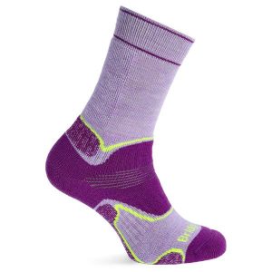 Skarpety trekkingowe damskie Bridgedale Hike Midweight Merino Purple. Fioletowe skarpetki Bridgedale, bez wzorów. Za 98,99 zł.