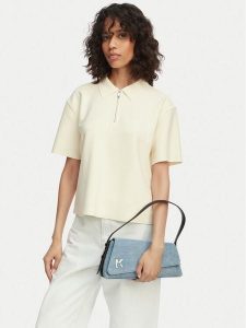 Karl Lagerfeld Jeans Torebka B2W30134 Niebieski. Niebieskie torebki klasyczne Karl Lagerfeld Jeans, bez wzorów, z jeansu, bez dodatków. Za 434,99 zł.