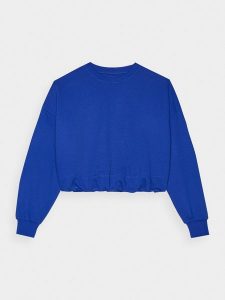 4F Bluza dresowa nierozpinana bez kaptura damska - niebieska S. Niebieskie bluzy 4f, s, bez wzorów, z bawełny, bez kaptura. W wyprzedaży za 69,99 zł.