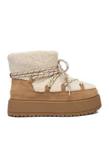 JENNY Śniegowce CEO-HY2T685S-2 Écru. Buty zimowe Jenny, z materiału, bez obcasa, bez zapięcia. Za 189,99 zł.