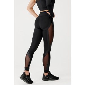 Legginsy fitness damskie Rough Radical Etna Mesh Long. Czarne legginsy ROUGH RADICAL, bez wzorów, z meshu. Za 135,92 zł.