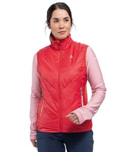 Schöffel Kamizelka hybrydowa "Style Cascata" w kolorze czerwonym rozmiar: 42. Czerwone kamizelki Schöffel, bez wzorów, bez kołnierzyka, bez ramiączek, bez kaptura. Za 291,45 zł.