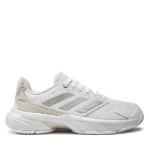 Buty do tenisa adidas. Białe buty sportowe ADIDAS, bez wzorów, bez zapięcia, tenisowe. Za 269,99 zł.