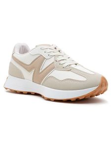 Foreverfolie Sneakersy w kolorze beżowo-białym rozmiar: 37. Brązowe trampki Foreverfolie, bez wzorów, bez zapięcia. Za 122,96 zł.