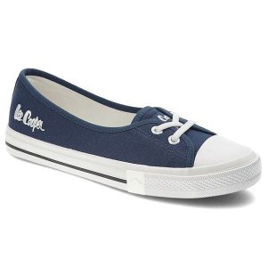 Granatowe Trampki Lee Cooper Modne Buty Damskie. Niebieskie trampki Lee Cooper, bez wzorów, bez zapięcia. Za 129,00 zł.