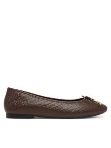 Tommy Hilfiger Baleriny Th Charm Monogram Ballerina FW0FW09683 Brązowy. Brązowe balerinki TOMMY HILFIGER, bez wzorów, ze skóry, bez obcasa, bez zapięcia. Za 449,99 zł.