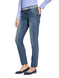 Heine Dżinsy - Slim fit - w kolorze niebieskim rozmiar: 46. Niebieskie jeansy Heine, bez wzorów. Za 152,99 zł.