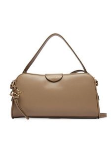 Calvin Klein Torebka Emblem Trio Top Handle Camera Ba LV04F3370G Beżowy. Brązowe torebki klasyczne Calvin Klein, bez wzorów, ze skóry, bez dodatków. Za 489,99 zł.