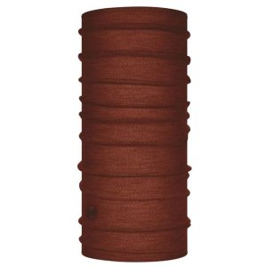 Chusta wielofunkcyjna z wełny merynosów Buff Merino Lightweight. Brązowe apaszki i chusty Buff, bez wzorów, z wełny, sportowe. Za 125,99 zł.