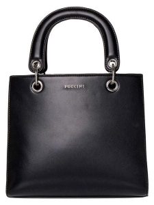 Puccini Torebka w kolorze czarnym - 24 x 22 x 7 cm rozmiar: onesize. Czarne torebki klasyczne Puccini, bez wzorów, z materiału, przez ramię, bez dodatków. Za 153,34 zł.