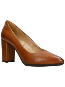 Wojas Skórzane czółenka w kolorze brązowym rozmiar: 39,5. Brązowe czółenka Wojas, bez wzorów, bez obcasa, bez zapięcia. Za 247,99 zł.