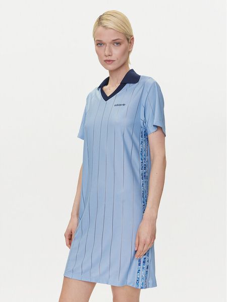 Adidas Sukienka codzienna Liberty London Tonal Football JC5313 Niebieski Regular Fit. Niebieskie kombinezony ADIDAS, na co dzień, m, bez wzorów, z syntetyku, bez kołnierzyka, bez ramiączek, proste. Za 209,99 zł.