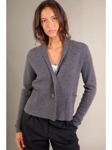 Perfect Cashmere Kaszmirowy kardigan "Mila" w kolorze antracytowym rozmiar: XL. Czarne kardigany Perfect Cashmere, z kaszmiru. Za 395,94 zł.