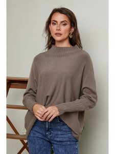 Joséfine Sweter "Izsak" w kolorze brązowym rozmiar: M. Brązowe swetry oversize Joséfine, m, bez wzorów, z kaszmiru, bez ramiączek. Za 152,99 zł.