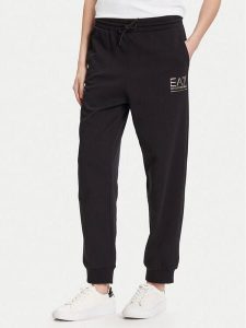 EA7 Emporio Armani Spodnie dresowe 7W000418 AF12473 MC021 Czarny Regular Fit. Czarne spodnie dresowe EA7 Emporio Armani, xxl, bez wzorów, z bawełny. Za 299,99 zł.