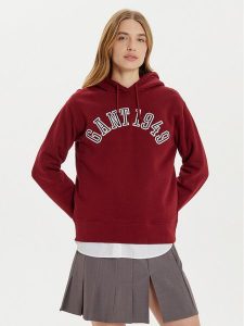 Gant Bluza 1949 Arch Graphic 4201262 Czerwony Loose Fit. Czerwone bluzy GANT, xs, bez wzorów, z bawełny, bez kaptura. Za 379,99 zł.