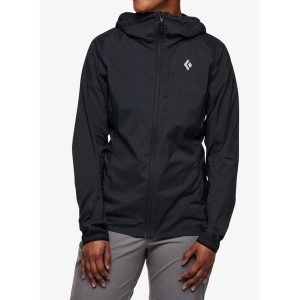 Kurtka softshell damska Black Diamond Alpine Start Hoody. Czarne kurtki Black Diamond, bez wzorów, z softshellu, bez kaptura. Za 587,99 zł.