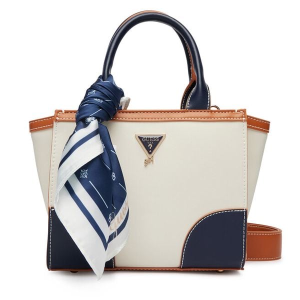 Torebka Guess. Brązowe kuferki Guess, z aplikacjami, bez dodatków. Za 349,99 zł.