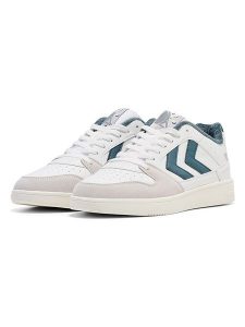Hummel Sneakersy "St. Power Play" w kolorze biało-zielonym rozmiar: 41. Białe trampki Hummel, bez wzorów, z materiału, bez zapięcia. Za 133,57 zł.