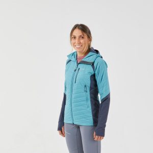 Kurtka alpinistyczna hybrydowa damska Simond Sprint. Niebieskie kurtki SIMOND, s, bez wzorów, z materiału, bez kaptura. Za 329,99 zł.