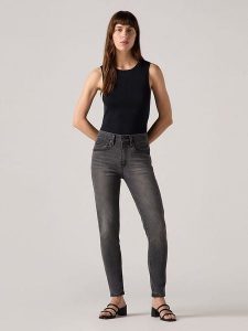 Levi's Dżinsy "721" - Skinny fit - w kolorze antracytowym rozmiar: W29/L30. Czarne jeansy Levi's®, z aplikacjami, z podwyższonym stanem. Za 261,05 zł.