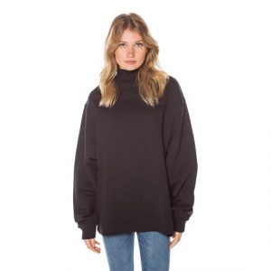 Bluza sportowa damska Superdry Ana High Neck Crew. Czarne bluzy Superdry, m, bez wzorów, z bawełny, bez kaptura. Za 144,00 zł.