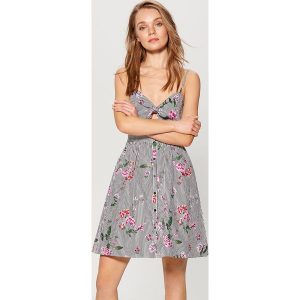 Sukienka w kratę gingham - Wielobarwn. Sukienki marki Mohito. W wyprzedaży za 59,99 zł.