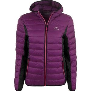 Kurtka damska Athl. DPT. Salome fioletowa. Fioletowe kurtki XERO SHOES, bez wzorów, z kapturem. Za 301,99 zł.