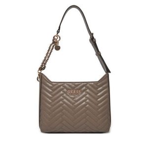 Torebka Guess. Brązowe torebki klasyczne Guess, z aplikacjami, bez dodatków. Za 319,99 zł.