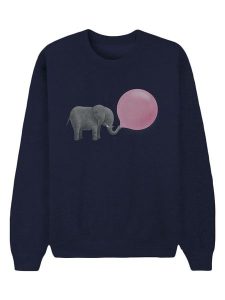 WOOOP Bluza "Jumbo Bubble Gum" w kolorze granatowym rozmiar: M. Niebieskie bluzy Wooop, m, bez wzorów, z bawełny, bez kaptura. Za 100,99 zł.