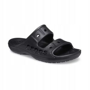 Klapki Dla Dorosłych Crocs Baya Sandal. Białe klapki Crocs, bez wzorów, z materiału, bez obcasa. Za 119,99 zł.