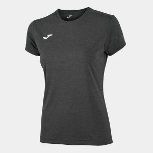 Koszulka do biegania damska Joma Combi z krótkim rękawem. Brązowe bluzki JOMA, s, bez wzorów, sportowe, bez kołnierzyka, bez ramiączek. Za 59,99 zł.