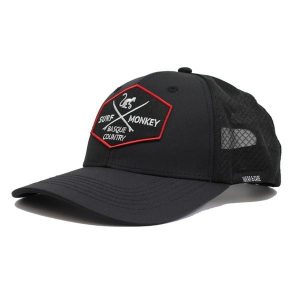 Czapka trucker górska i trekkingowa – Dry-Tech – wodoodporna (Czarny). Czarne czapki SURF MONKEY, z aplikacjami, z materiału, sportowe. Za 135,96 zł.