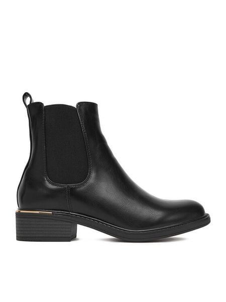 DeeZee Botki 8326 Czarny. Czarne botki DeeZee, bez wzorów, z materiału, bez obcasa, na płaskiej podeszwie, bez zapięcia. Za 199,99 zł.