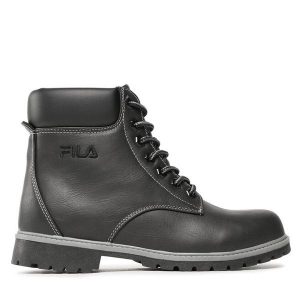 Trapery Fila. Czarne buty zimowe Fila, bez obcasa, bez zapięcia. Za 339,99 zł.