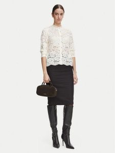 Morgan Spódnica ołówkowa 242-JROSE.F Czarny Slim Fit. Czarne spódnice Morgan, bez wzorów, z syntetyku. Za 299,99 zł.